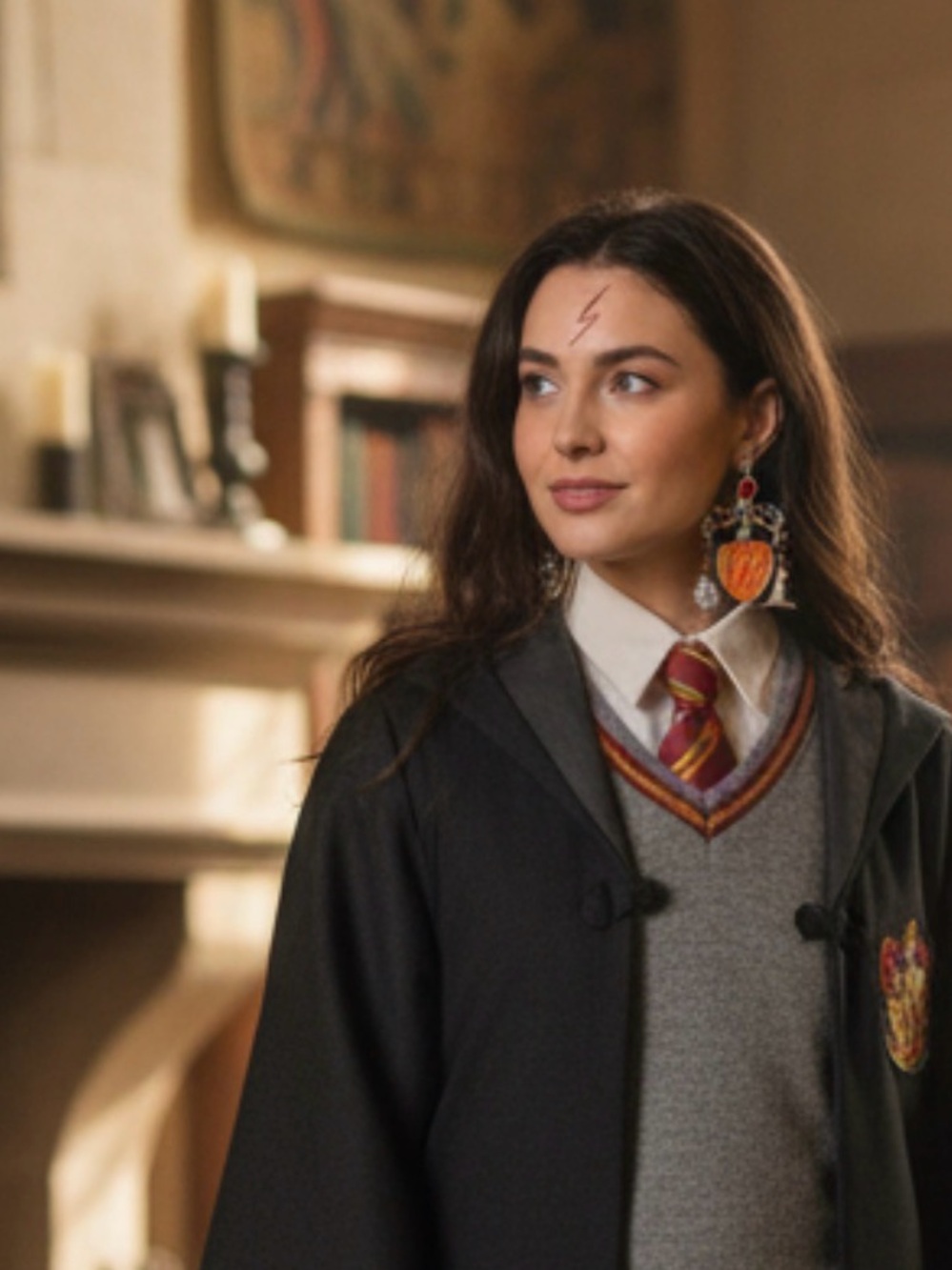 SGC619 Gryffindor Harry Potter dangle earrings